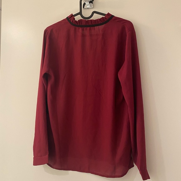 Lulus Burgundy Blouse - Picture 3 of 3